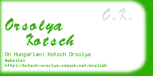 orsolya kotsch business card